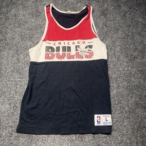 Chicago Bulls Shirt Mens L Red NBA Basketball Tank Top Mitchell & Ness 2011 Swag